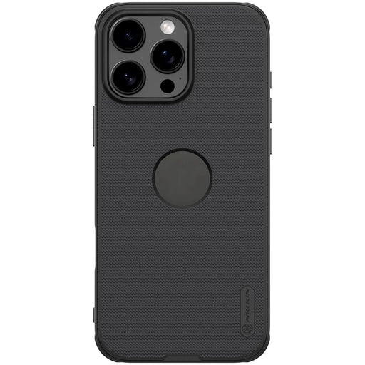 NILLKIN Super Frosted Shield Pro for iPhone 16 Pro Phone Case PC+TPU Matte Phone Cover (Logo Hole Design) - Black - 1