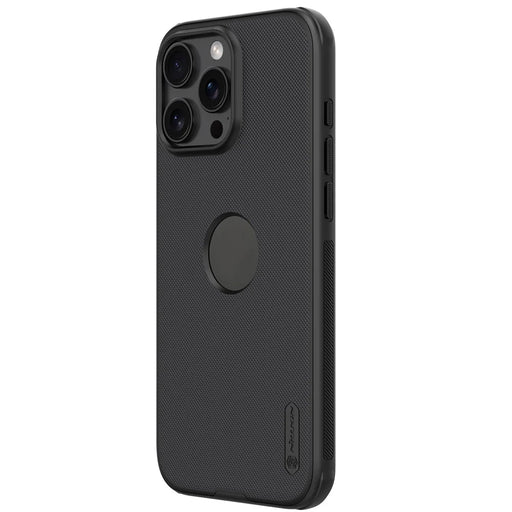 NILLKIN Super Frosted Shield Pro for iPhone 16 Pro Phone Case PC+TPU Matte Phone Cover (Logo Hole Design) - Black - 2