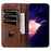 AZNS For iPhone 16 Case Cowhide Texture PU Leather Wallet Phone Cover - Coffee - 2