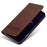AZNS For iPhone 16 Case Cowhide Texture PU Leather Wallet Phone Cover - Coffee - 5