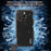 AZNS For iPhone 16 Pro Max Case Electroplating Carbon Fiber Texture PU+TPU Phone Cover - Black - 5