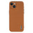 AZNS For iPhone 13 Case Electroplating Carbon Fiber Texture PU+TPU Phone Cover - Brown - 3