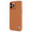 AZNS For iPhone 13 Pro Case Electroplating Carbon Fiber Texture PU+TPU Phone Cover - Brown - 1