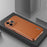AZNS For iPhone 13 Pro Case Electroplating Carbon Fiber Texture PU+TPU Phone Cover - Brown - 4
