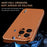 AZNS For iPhone 14 Pro Case Electroplating Carbon Fiber Texture PU+TPU Phone Cover - Brown - 6