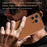 AZNS For iPhone 14 Pro Case Electroplating Carbon Fiber Texture PU+TPU Phone Cover - Brown - 7