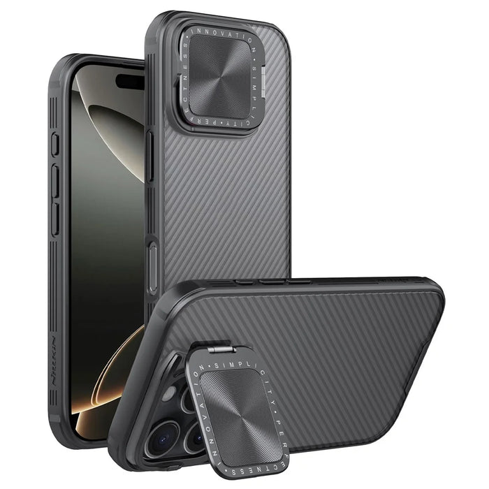 NILLKIN Camshield Prop Series for iPhone 16 Pro Max Case Translucent Slide Camera Protection PC + TPU Phone Cover - 1