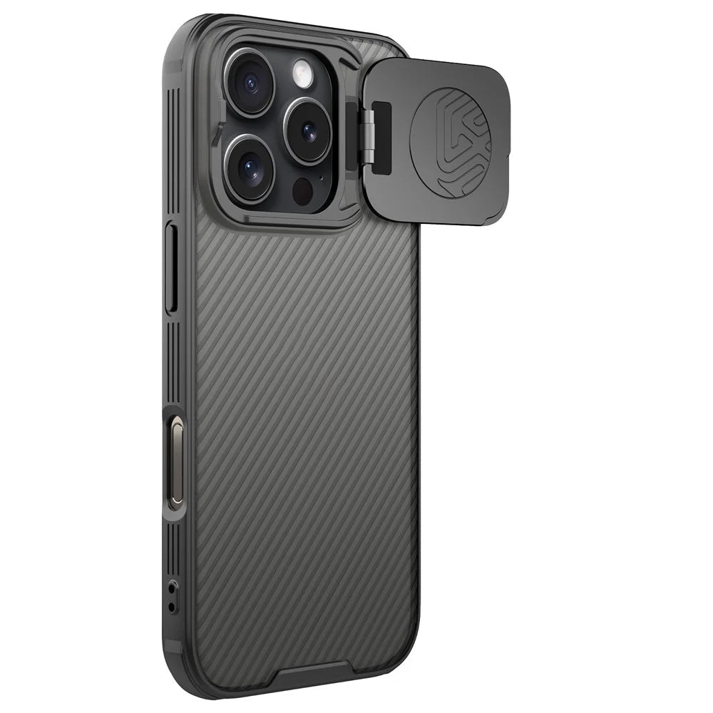 NILLKIN Camshield Prop Series for iPhone 16 Pro Max Case Translucent Slide Camera Protection PC + TPU Phone Cover - 2