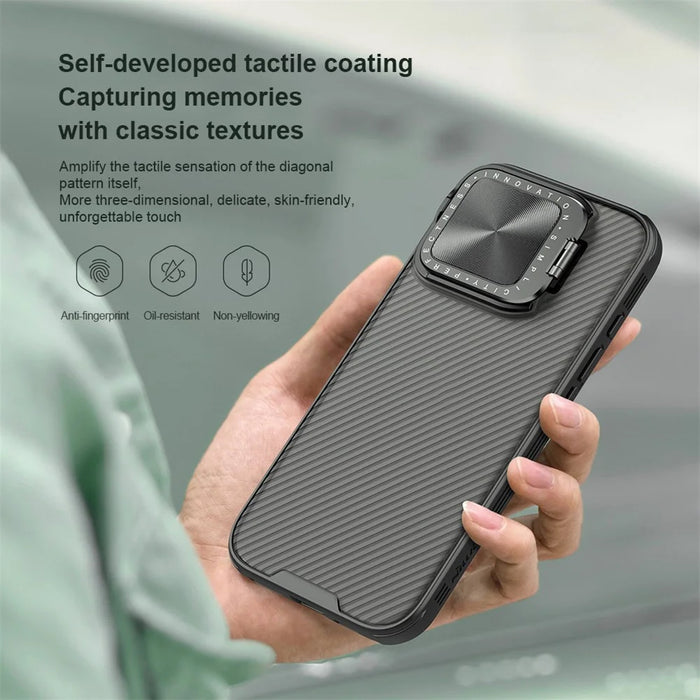 NILLKIN Camshield Prop Series for iPhone 16 Pro Max Case Translucent Slide Camera Protection PC + TPU Phone Cover - 6
