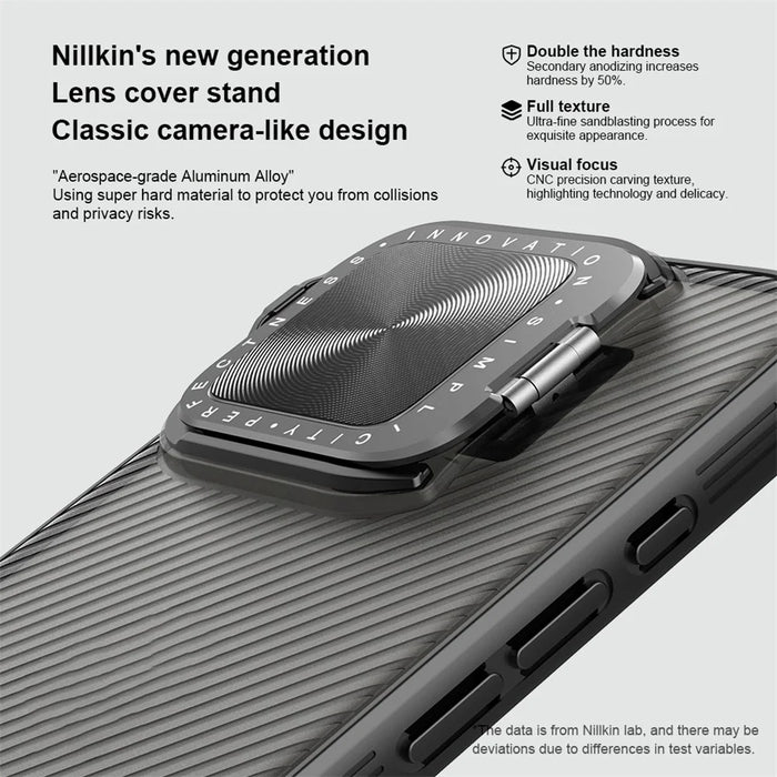 NILLKIN Camshield Prop Series for iPhone 16 Pro Max Case Translucent Slide Camera Protection PC + TPU Phone Cover - 7