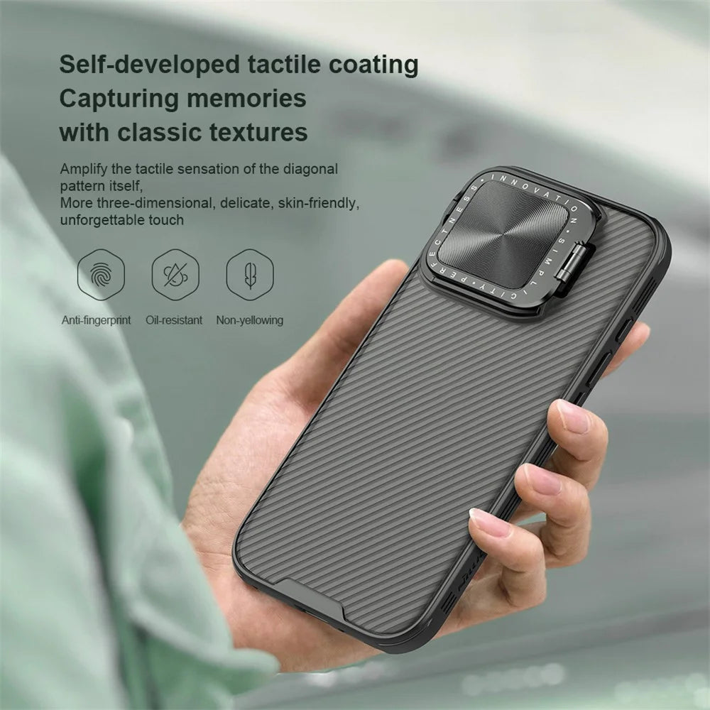 NILLKIN Camshield Prop Series for iPhone 16 Pro Case Translucent Slide Camera Protection PC + TPU Phone Cover - 6