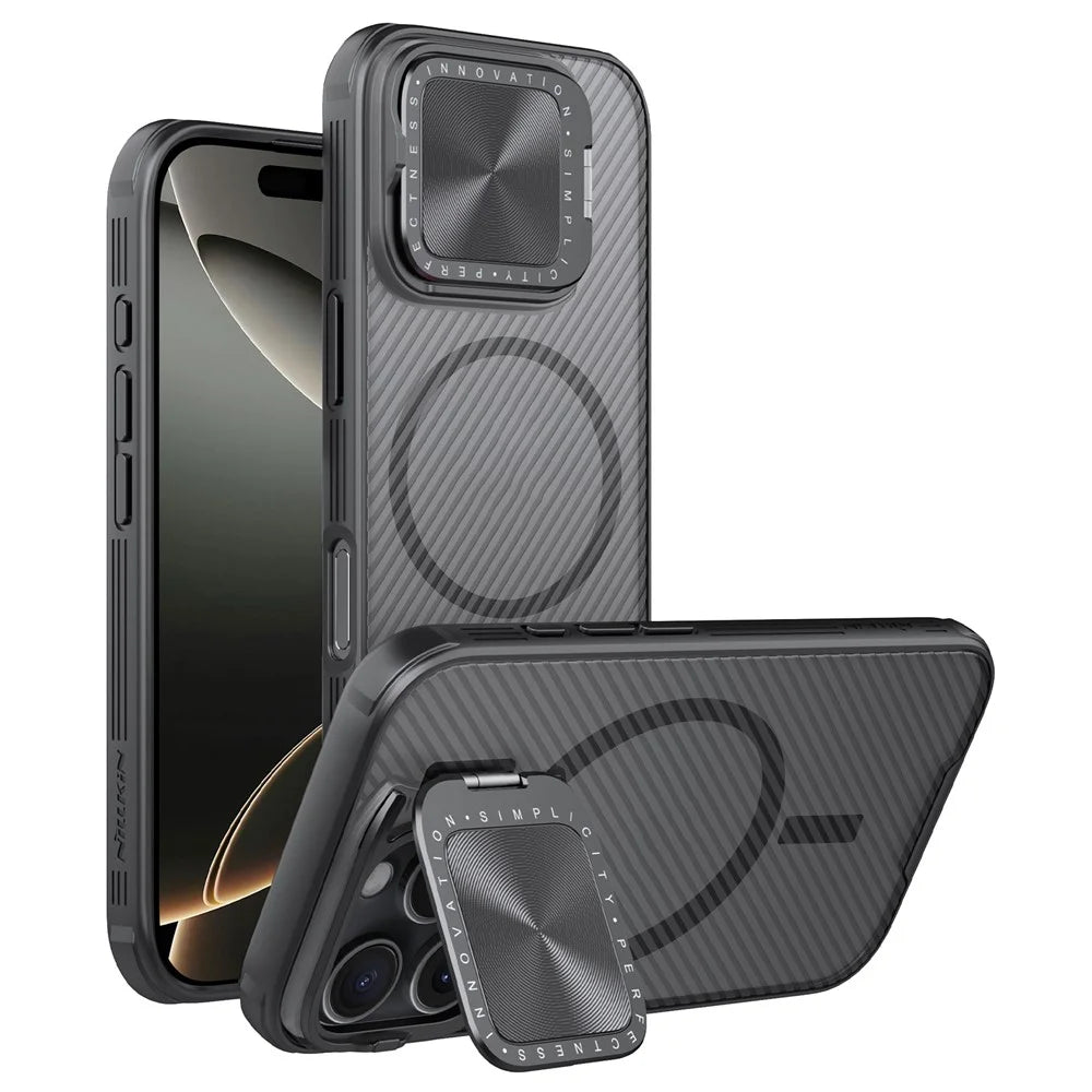 NILLKIN Camshield Prop Magnetic Translucent Series for iPhone 16 Pro Case Compatible with MagSafe TPU+PC Phone Cover with Camera Lid - 1
