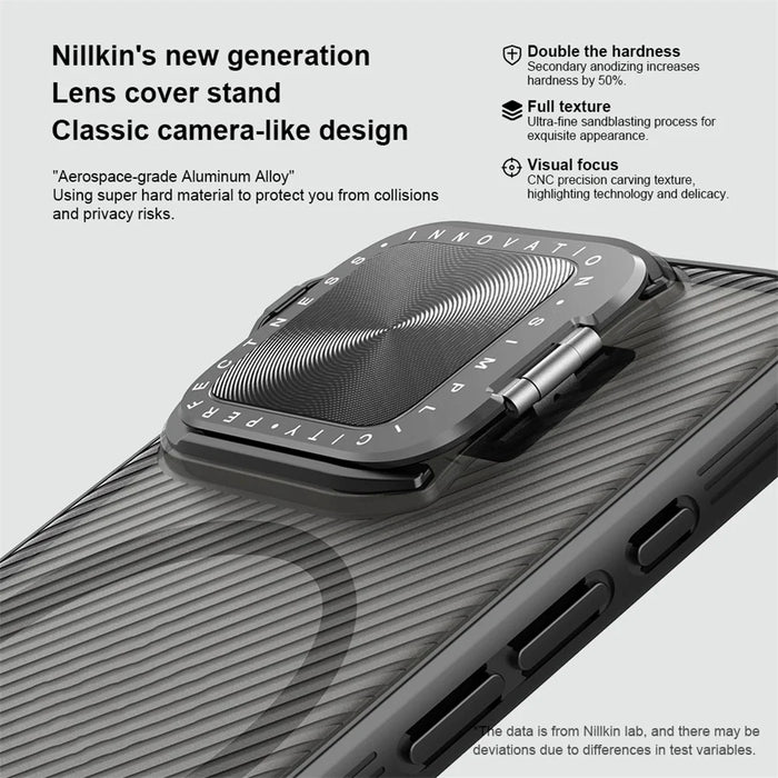 NILLKIN Camshield Prop Magnetic Translucent Series for iPhone 16 Pro Case Compatible with MagSafe TPU+PC Phone Cover with Camera Lid - 7