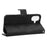 For iPhone 16 Plus Leather Case Skin-Feel Anti-Drop Wallet Flip Phone Cover - Black - 3