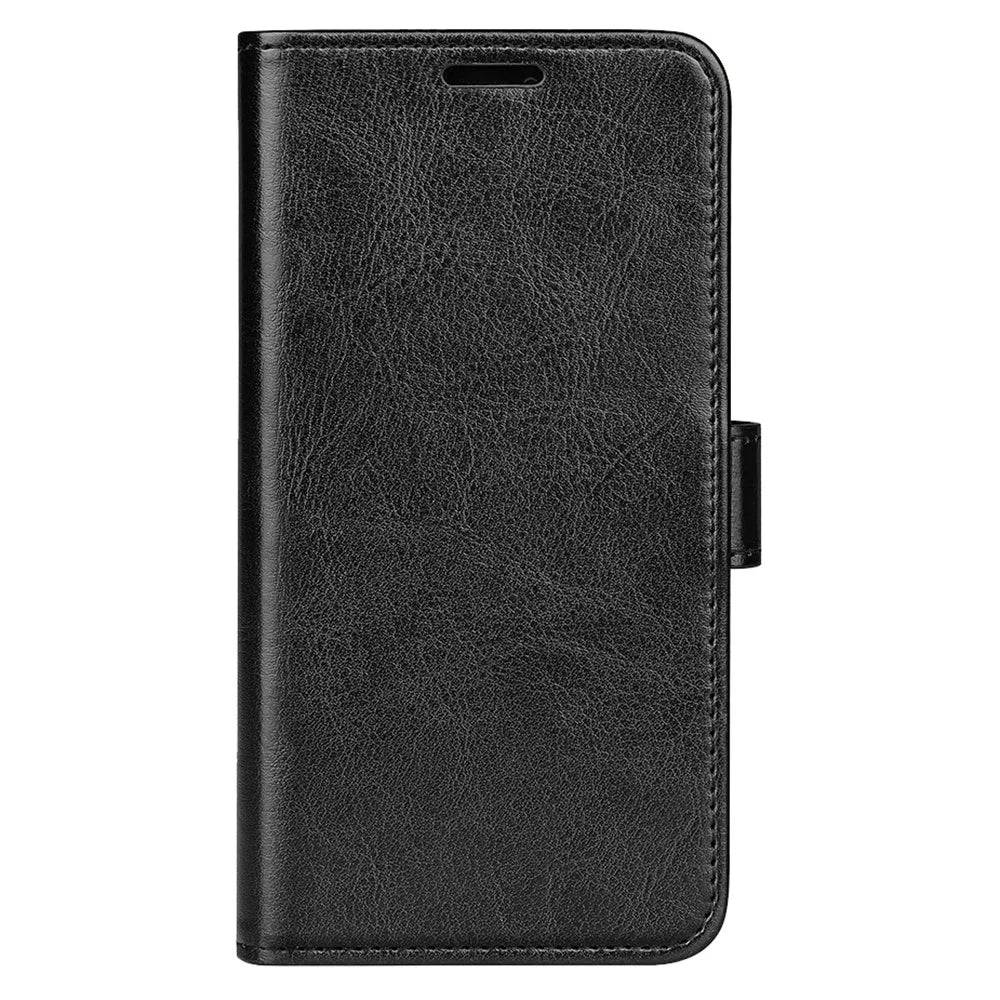 For Realme 13 Pro 5G (Global) / 13 Pro+ 5G (Global) Wallet Case Crazy Horse Texture Stand Leather Phone Cover - Black - 6
