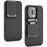 GKK For iPhone 16 Pro Case PU Leather Covered PC Phone Shell with Lens Guard Kickstand - Black - 1