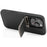 GKK For iPhone 16 Pro Max Case PU Leather Covered PC Phone Shell with Lens Guard Kickstand - Black - 2