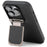 GKK For iPhone 16 Pro Max Case PU Leather Covered PC Phone Shell with Lens Guard Kickstand - Black - 3