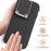 GKK For iPhone 16 Pro Max Case PU Leather Covered PC Phone Shell with Lens Guard Kickstand - Black - 4