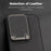 GKK For iPhone 16 Pro Max Case PU Leather Covered PC Phone Shell with Lens Guard Kickstand - Black - 6