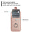 For iPhone 15 Plus / 14 Plus Case Drawing Type Card Slots Litchi Texture Leather Back Cover with Ring Kickstand - Rose Gold - 6