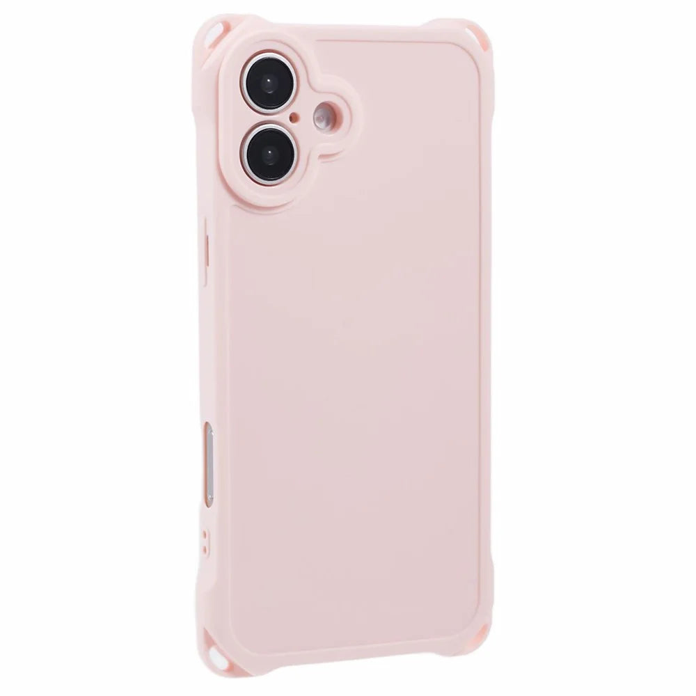 For iPhone 16 Case Reinforced Corner Protection TPU Phone Cover - Pink - 1