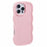 XL Series For iPhone 16 Pro Case TPU Protective Phone Cover Unique Curly Wave Frame - Pink - 1