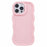 XL Series For iPhone 16 Pro Case TPU Protective Phone Cover Unique Curly Wave Frame - Pink - 3