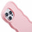 XL Series For iPhone 16 Pro Case TPU Protective Phone Cover Unique Curly Wave Frame - Pink - 6