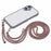 For iPhone 16 Case TPU+PC Crystal Clear Back Cover with Lanyard - Grey - 2