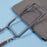 For iPhone 16 Case TPU+PC Crystal Clear Back Cover with Lanyard - Grey - 5