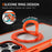 For iPhone 16 Pro Case TPU+PC Matte Backplate Phone Cover with Silicone Ring Kickstand - Orange - 2