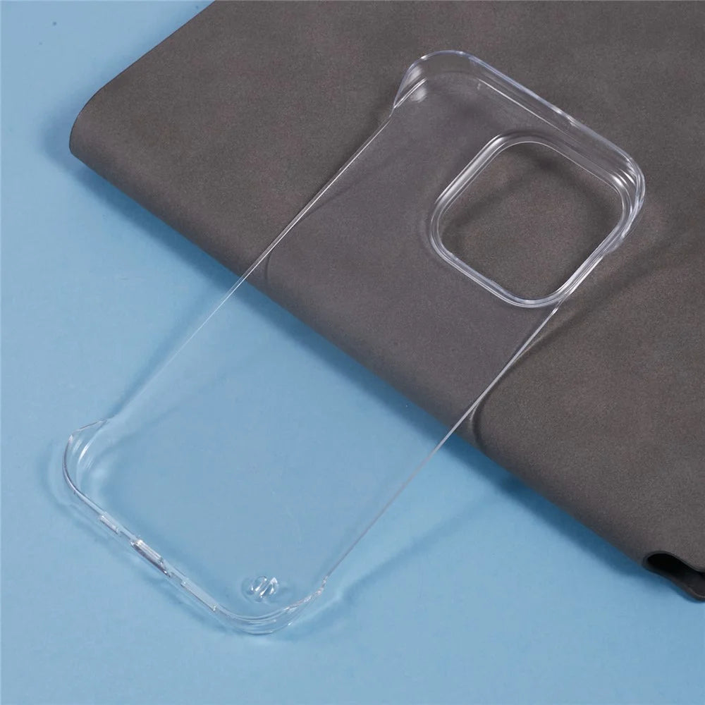 For iPhone 16 Pro Case Transparent PC Borderless Phone Cover - 5