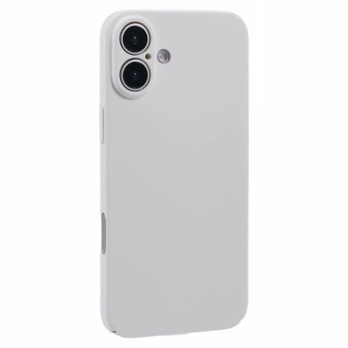 For iPhone 16 Plus Case Skin-Touch Rubberized Hard PC Phone Cover - White - 1
