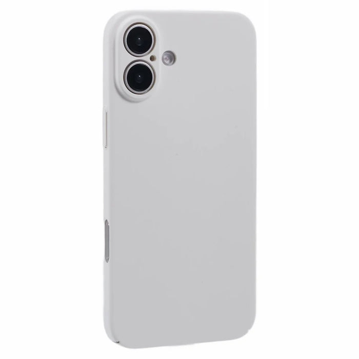 For iPhone 16 Plus Case Skin-Touch Rubberized Hard PC Phone Cover - White - 1