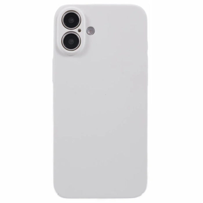 For iPhone 16 Plus Case Skin-Touch Rubberized Hard PC Phone Cover - White - 3