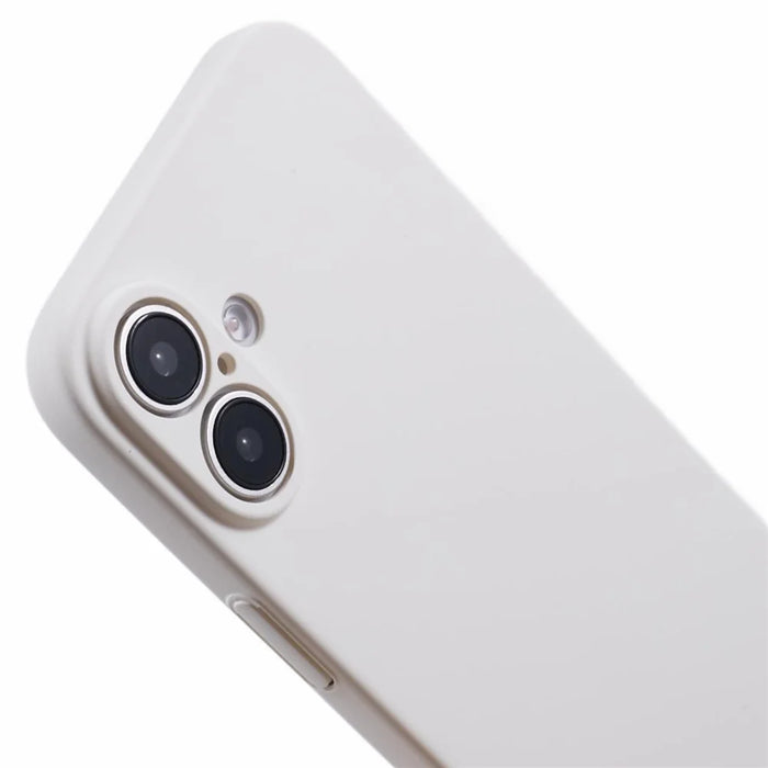 For iPhone 16 Plus Case Skin-Touch Rubberized Hard PC Phone Cover - White - 6
