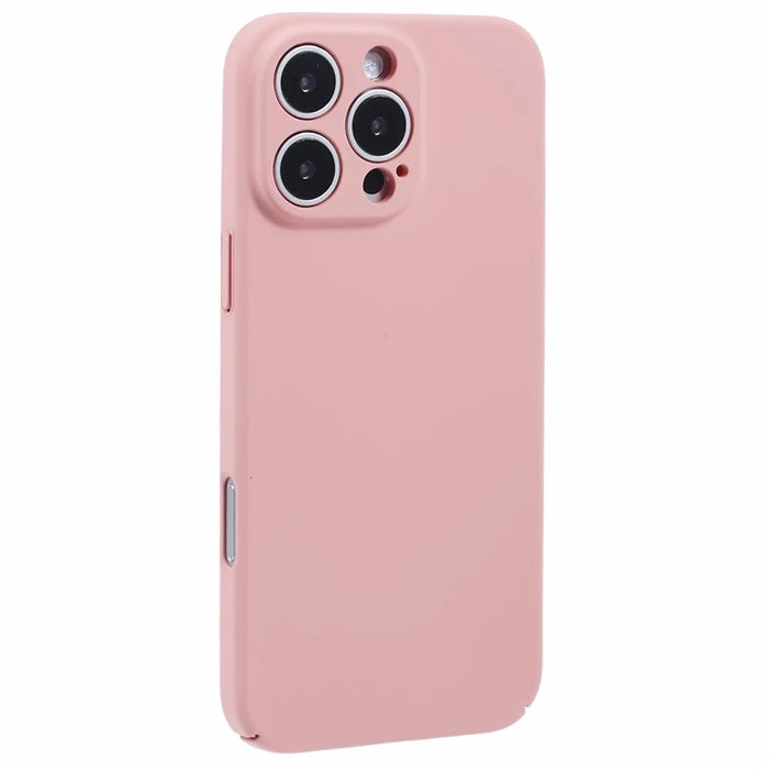 For iPhone 16 Pro Max Case Skin-Touch Rubberized Hard PC Phone Cover - Pink - 1
