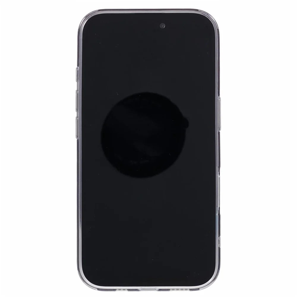 X-LEVEL For iPhone 16 Case Compatible with MagSafe Matte Tempered Glass+TPU Phone Cover - Transparent Black - 2