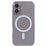 X-LEVEL For iPhone 16 Case Compatible with MagSafe Matte Tempered Glass+TPU Phone Cover - Transparent Black - 3