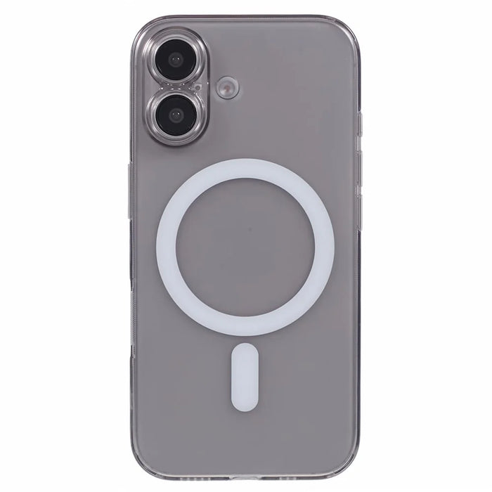 X-LEVEL For iPhone 16 Case Compatible with MagSafe Matte Tempered Glass+TPU Phone Cover - Transparent Black - 3