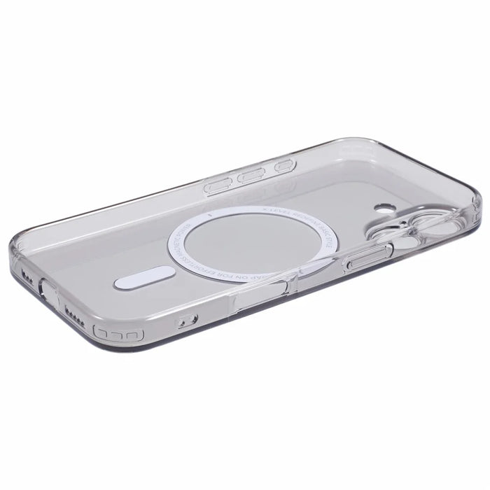 X-LEVEL For iPhone 16 Case Compatible with MagSafe Matte Tempered Glass+TPU Phone Cover - Transparent Black - 5