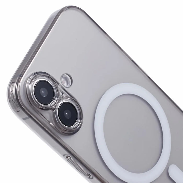 X-LEVEL For iPhone 16 Case Compatible with MagSafe Matte Tempered Glass+TPU Phone Cover - Transparent Black - 7