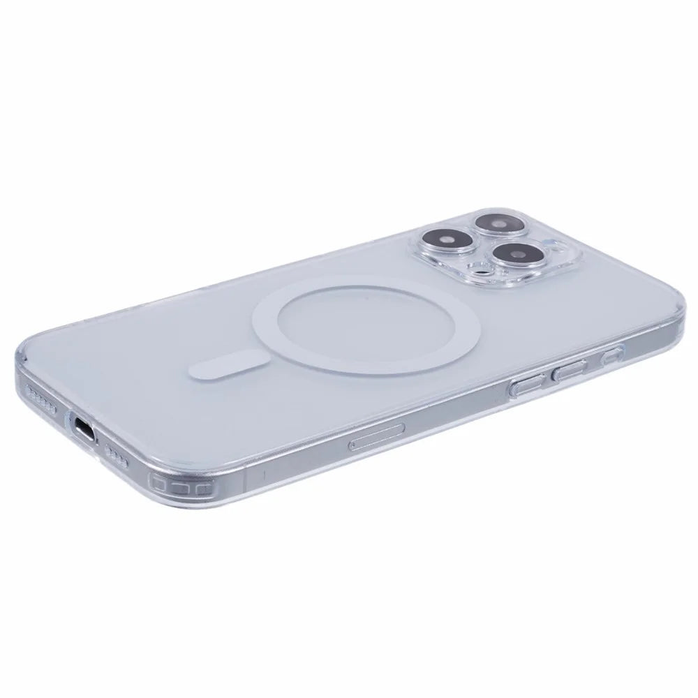 X-LEVEL For iPhone 16 Pro Max Case Compatible with MagSafe Matte Tempered Glass+TPU Phone Cover - Transparent - 5