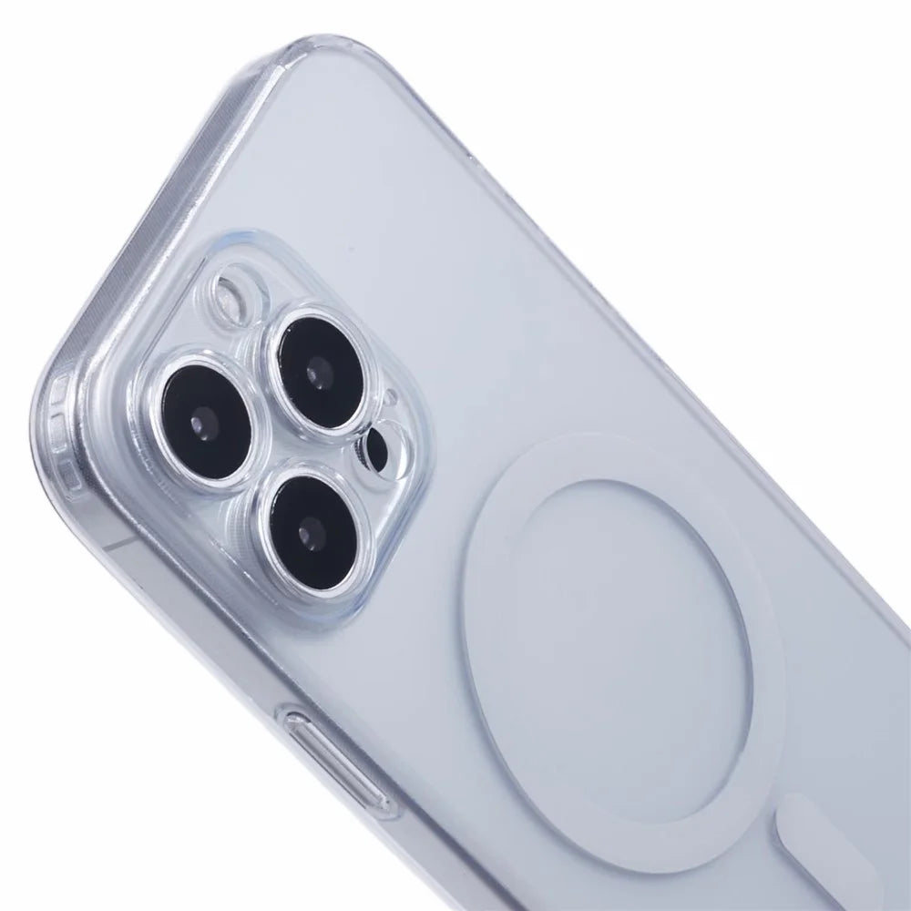 X-LEVEL For iPhone 16 Pro Max Case Compatible with MagSafe Matte Tempered Glass+TPU Phone Cover - Transparent - 6