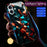 For iPhone 16 Case Call Flash Series Pattern Printing Tempered Glass + TPU Combo Phone Case - Colorful Diamond Pattern - 2