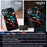 For iPhone 16 Case Call Flash Series Pattern Printing Tempered Glass + TPU Combo Phone Case - Colorful Diamond Pattern - 7