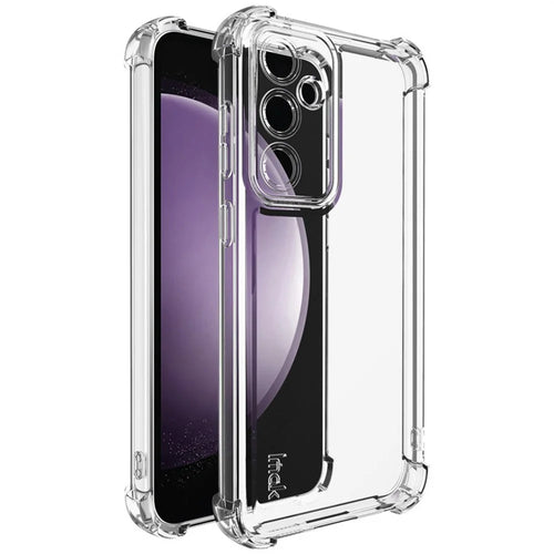 IMAK UX-4 Series for Samsung Galaxy S23 FE Case Straight Frame Four Corner Shockproof Clear TPU Cover - 1