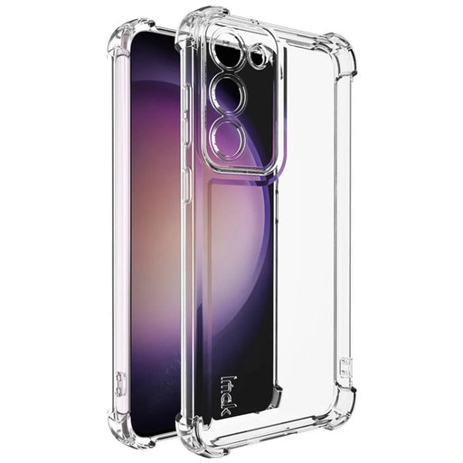IMAK UX-4 Series for Samsung Galaxy S23+ Case Straight Frame Four Corner Shockproof Clear TPU Cover - 1