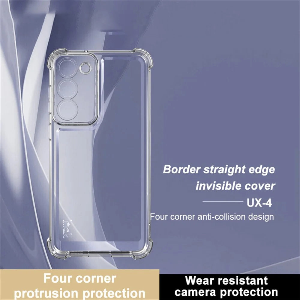 IMAK UX-4 Series for Samsung Galaxy S23+ Case Straight Frame Four Corner Shockproof Clear TPU Cover - 2